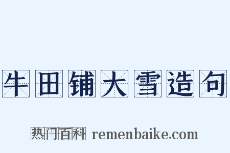 牛田铺大雪造句是什么意思的图片